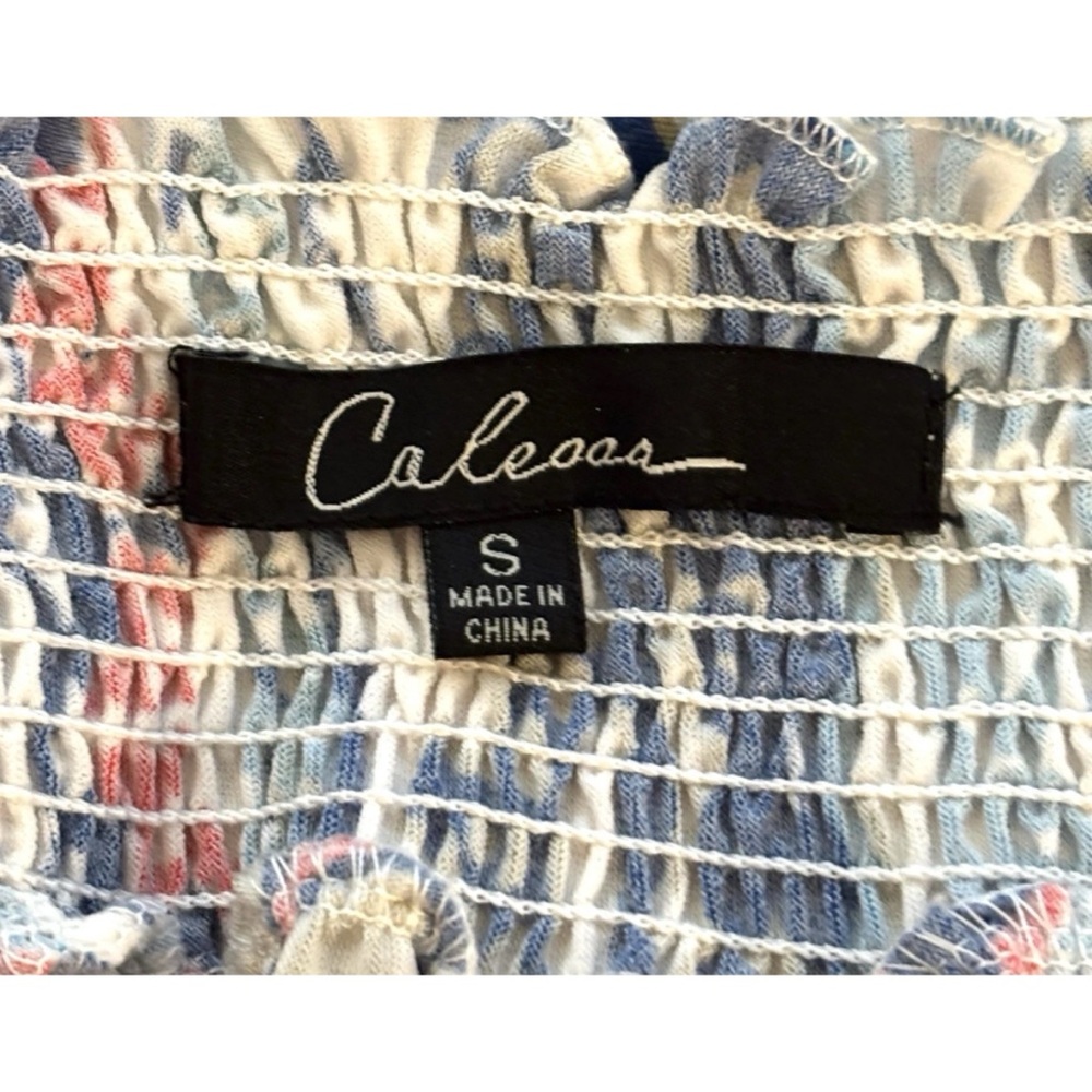 CALESSA BOHO TOP S/M RETRO FRINGE HIPPIE FESTIVAL COACHELLA DOPAMINE COVER UP - Picture 7 of 8